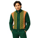 Men's Jacquard Front Suede Full-Zip Sweater - Evergreen