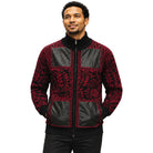SilverSilk 31018 black paisley key suede full-zip sweater