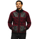Men's Paisley Key Suede Full-Zip Sweater - Black