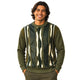 Men's PU Trimmed Fancy Crewneck Sweater - Moss by Stacy Adams