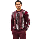 Stacy Adams 32028 fig pu trimmed crewneck sweater