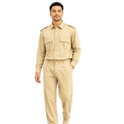 Men's Oversized Double Pocket Designer Cut 2-Piece Set - Khaki by Stacy Adams