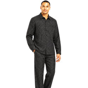 Men's Melange Double Pocket 2-Piece Set - Black by Stacy Adams
