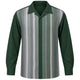 Montique Men's Hunter Vertical Stripe Long Sleeve Shirt