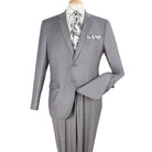 gray 2 piece modern fit suit front view