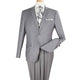 Grey 2 Piece Modern Fit Suit Notch Lapel Flat Front Pants