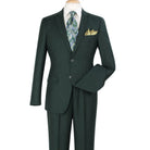 hunter green 2 piece modern fit suit front view