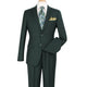 Hunter Green 2 Piece Modern Fit Suit Notch Lapel Flat Front Pants