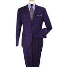 purple 2 piece modern fit suit front view
