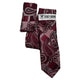 Crimson Cipher Collection: Stacy Adams Tie and Pocket Square Set – Burgundy