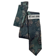 Crimson Cipher Collection: Stacy Adams Tie and Pocket Square Set –Teal