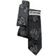 Crimson Cipher Collection: Stacy Adams Tie and Pocket Square Set –Black/White