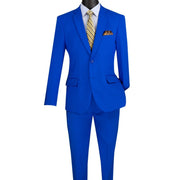 Men’s 2-Piece Regular Fit Single-Breasted Suit - Royal