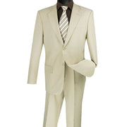 Men’s 2-Piece Regular Fit Single-Breasted Suit - Beige