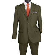 Men’s 2-Piece Regular Fit Single-Breasted Suit - Olive