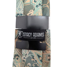 Stacy Adams aquamarine paisley tie detail with beige and green accents