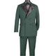 Hunter Green 2-Piece Double Breasted Satin Lapel Tuxedo Set