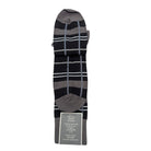 Stacy Adams black dress socks with charcoal grey and light blue stripe accents