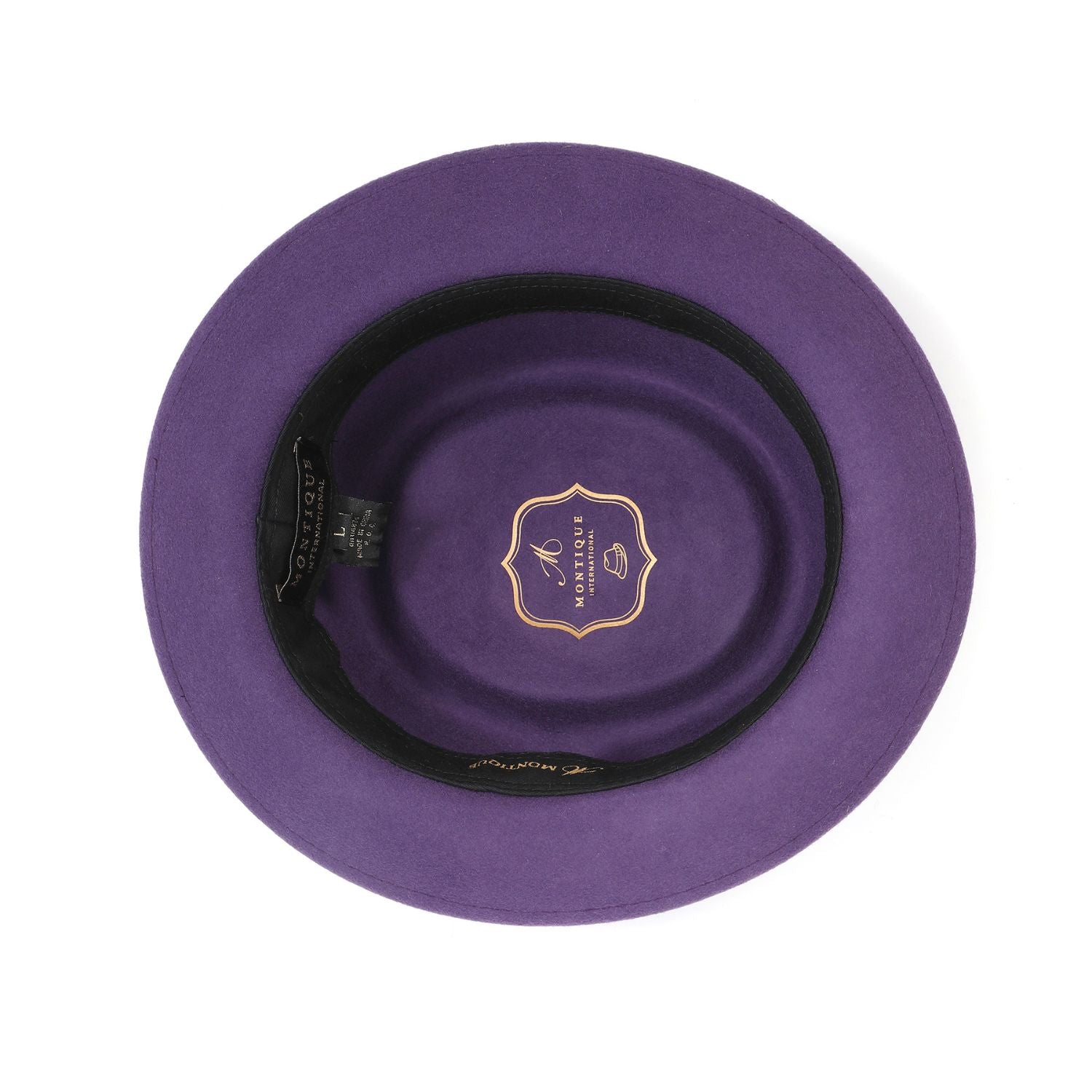 Grape Pork Pie Wool Felt Hat with Feather Accent – Suits & More