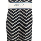 close up of black and gray chevron zigzag dress sock pattern