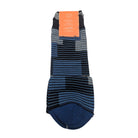 black gray dress socks with fine horizontal stripe details