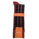 Burgundy Charcoal Windowpane Plaid Dress Socks by Tallia
