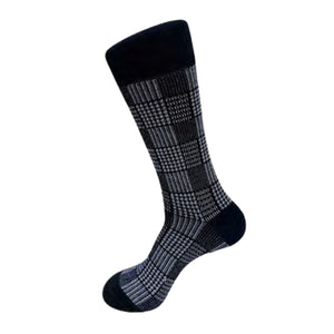 Vannucci Navy Glen Plaid Dress Socks