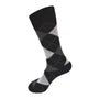 Noctua Collection: Vannucci Black & White Argyle Dress Socks