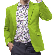 Lacaille Collection: Solid Color Chino Blazer in Lime