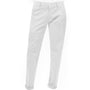 Lacaille Collection: White Chino Long Pants - Flat Front