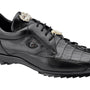 Belvedere Vasco Genuine Hornback Caiman & Italian Calf Sneakers in Black