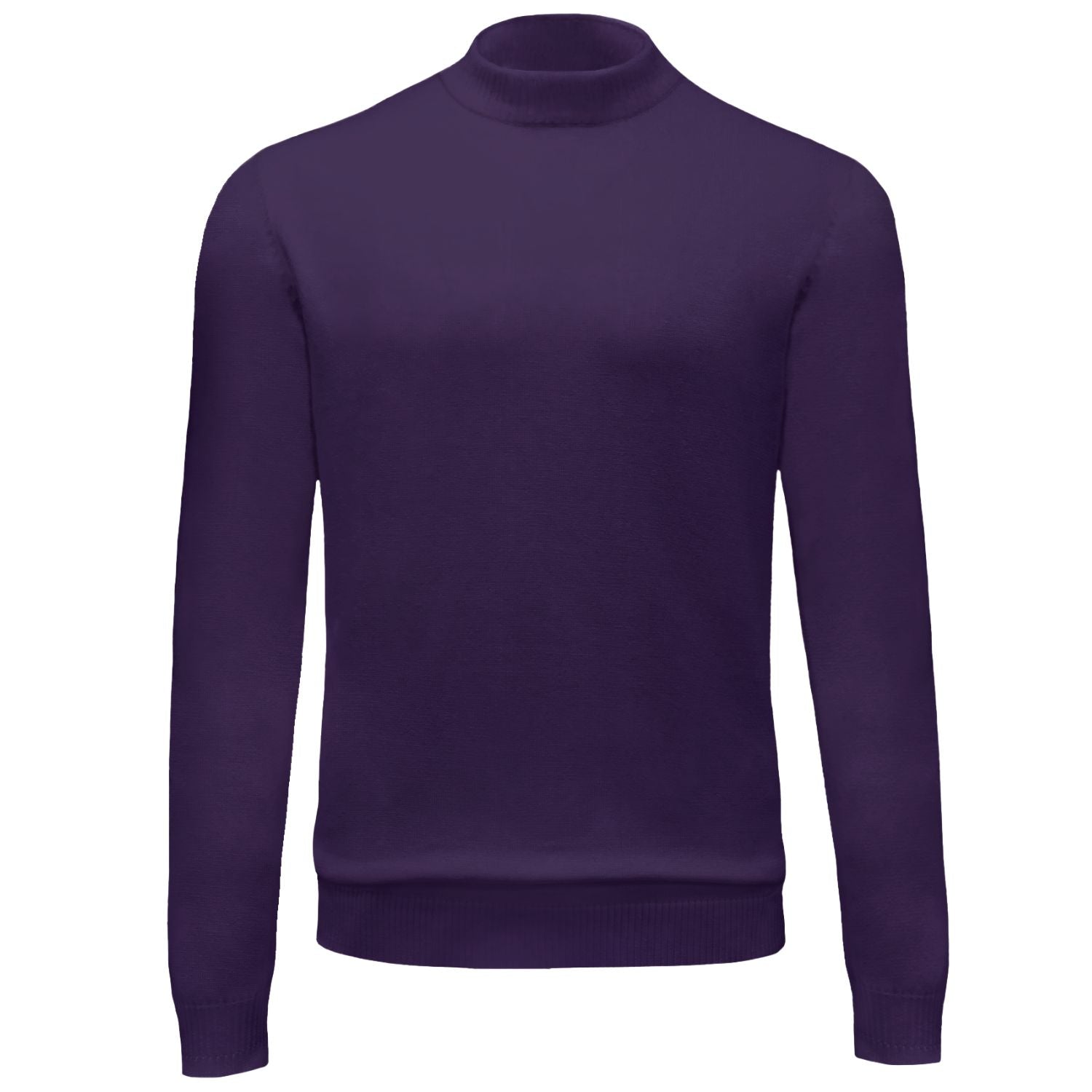 Men's Purple Knit Mock Neck Sweater – Suits & More