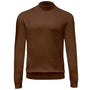 Pherkad Collection: Brown Knit Mock Neck Sweater