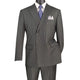 Symphony Collection: Charcoal 2 Piece Pinstripe Double Breasted Regular Fit Suit