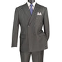 Symphony Collection: Charcoal 2 Piece Pinstripe Double Breasted Regular Fit Suit