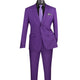 Vintagevo Collection: Purple 2 Piece Solid Color Single Breasted Slim Fit Suit