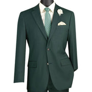 Hunter Green 2-Piece Slim Fit Suit with Notch Lapel