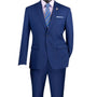 Vintagevo Collection: Twilight Blue 2 Piece Solid Color Single Breasted Slim Fit Suit