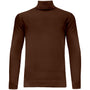 Nihal Collection: Brown Knit Turtleneck Sweater