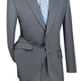 Iris Innovations Collection: Grey 2 Piece Solid Color Single Breasted Modern Fit Suit