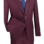 Iris Innovations Collection: Maroon 2 Piece Solid Color Single Breasted Modern Fit Suit