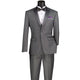 ChicCovenant Collection: Grey 2 Piece Solid Color Single Breasted Slim Fit Tuxedo
