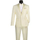 ChicCovenant Collection: Ivory 2 Piece Solid Color Single Breasted Slim Fit Tuxedo