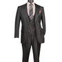 Talitha Collection: Black 3-Piece Single-Breasted Suit - Luxury Wool Feel - Regular Fit