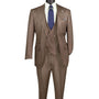 Talitha Collection: Deep Taupe 3-Piece Single-Breasted Suit - Luxury Wool Feel - Regular Fit
