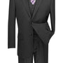 Zeus Zenith Collection: Black 3 Piece Tone-on-Tone Pinstriped Single Breasted Regular Fit Suit