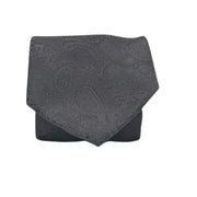 Paisley Prestige Collection: Paisley Design Black Necktie