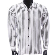 Crimson Lane Collection: Montique Men’s Black Stripe Long Sleeve Shirt