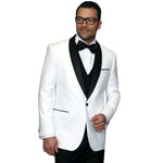 Atlas Attire Collection: 3PC Tailored Fit Tuxedo in White