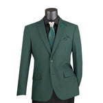 Luxelore Collection: Hunter Solid Color Single Breasted Slim Fit Blazer